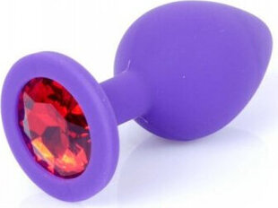 Boss Of Toys Plug-Jewellery Purple Silicon PLUG Medium- Red Diamond цена и информация | Анальные игрушки | kaup24.ee