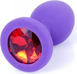 Boss Of Toys Plug-Jewellery Purple Silicon PLUG Small- Red Diamond цена и информация | Анальные игрушки | kaup24.ee