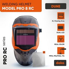 Сварочная маска автоматическая DOKA PRO 8 RC DUNE цена и информация | Головные катушки | kaup24.ee