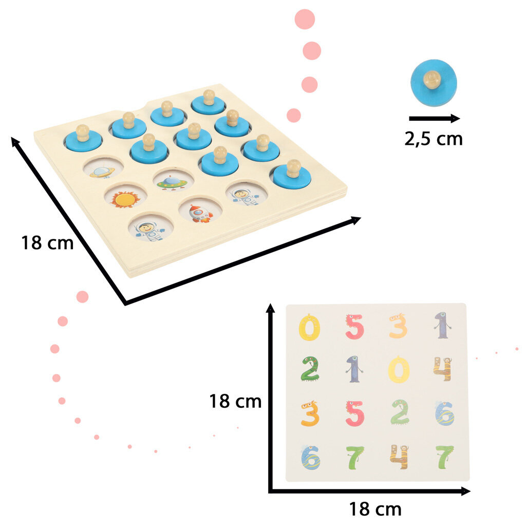 Mälumäng puidust puslekomplektiga hind ja info | Arendavad mänguasjad | kaup24.ee