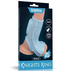 Lovetoy Vibrating Ridge Knights Ring with Scrotum Sleeve цена и информация | БДСМ и фетиш | kaup24.ee