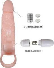 Peenise varrukas Lybaile Brave Men Vibro Penis Sleeve, beež hind ja info | BDSM ja fetish | kaup24.ee