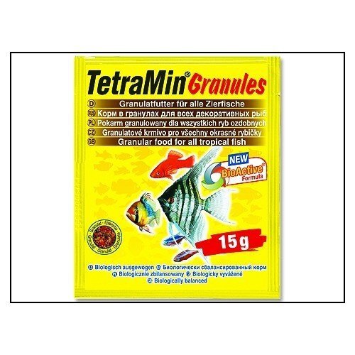 TETRA KALADE TÄISSÖÖT TETRAMIN GRANULES 15G hind ja info | Toit kaladele | kaup24.ee