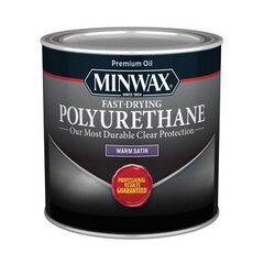 Puidu lakk, Minwax, Fast-Drying Polyurethane, 236ml, Satin цена и информация | Лаки, растворители | kaup24.ee