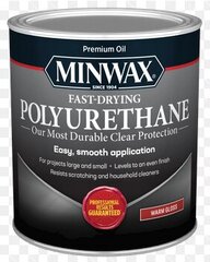 Puidu lakk, Minwax, Fast-Drying Polyurethane, 236ml, Gloss цена и информация | Лаки, растворители | kaup24.ee