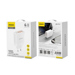 Dudao A5HEU võrgulaadija 3x USB-A 1x USB-C PD20W - valge hind ja info | Mobiiltelefonide laadijad | kaup24.ee