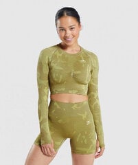 Gymshark adapt Camo crop top pluus naistele hind ja info | Naiste spordiriided | kaup24.ee