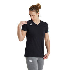 Naiste spordisärk Arena Team T-Shirt Cotton Panel, must hind ja info | Naiste spordiriided | kaup24.ee