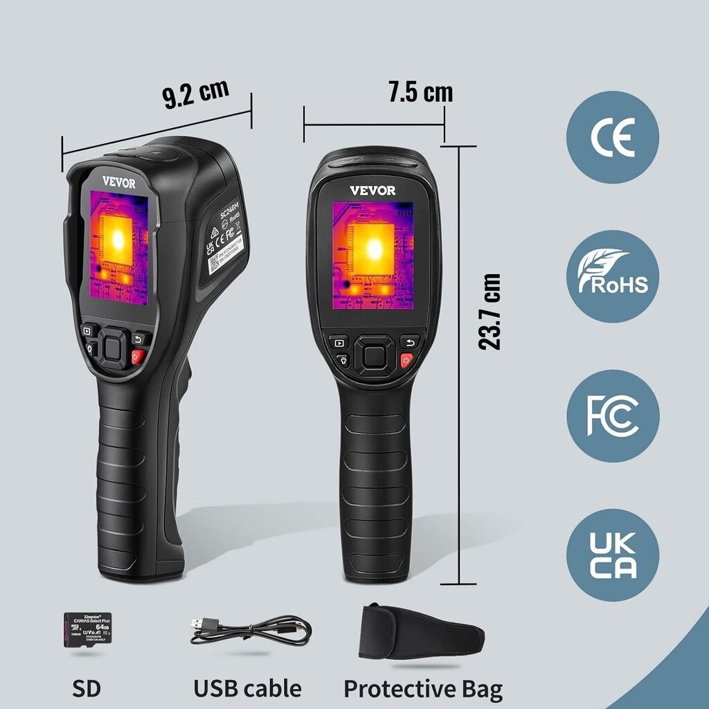 Soojuskaamera Vevor SC240M цена и информация | Termokaamerad | kaup24.ee