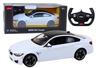 Kaugjuhtimispuldiga BMW M4 Copue 1:14, valge hind ja info | Poiste mänguasjad | kaup24.ee