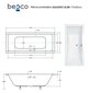 Vann Besco Quadro Slim, 175x80 cm hind ja info | Vannid | kaup24.ee