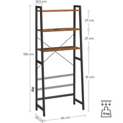 Riiul Leobert BTS005B01, must/pruun hind ja info | Vannitoakapid | kaup24.ee