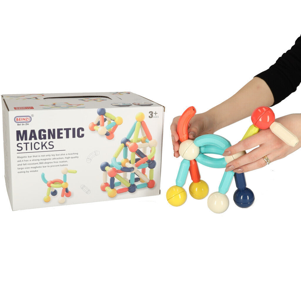 Magnetklotsid KidsPro Magnetical Sticks, 64 tk hind ja info | Klotsid ja konstruktorid | kaup24.ee