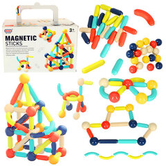 Magnetklotsid KidsPro Magnetical Sticks, 64 tk hind ja info | Klotsid ja konstruktorid | kaup24.ee