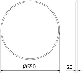 Vannitoa peegel Mexen Loft Round, 55 cm, kuldne hind ja info | Vannitoa peeglid | kaup24.ee