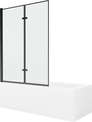 Vann Mexen Cubik koos viimistluse ja klaasist seinaga, 160x70 cm + 120 cm (II) hind ja info | Vannid | kaup24.ee