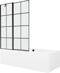 Vann Mexen Cube koos viimistluse ja klaasist seinaga, 170x80 cm + 120 cm цена и информация | Ванны | kaup24.ee