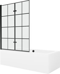 Vann Mexen Cube koos viimistluse ja klaasist seinaga, 170x80 cm + 120 cm (II) цена и информация | Ванны | kaup24.ee