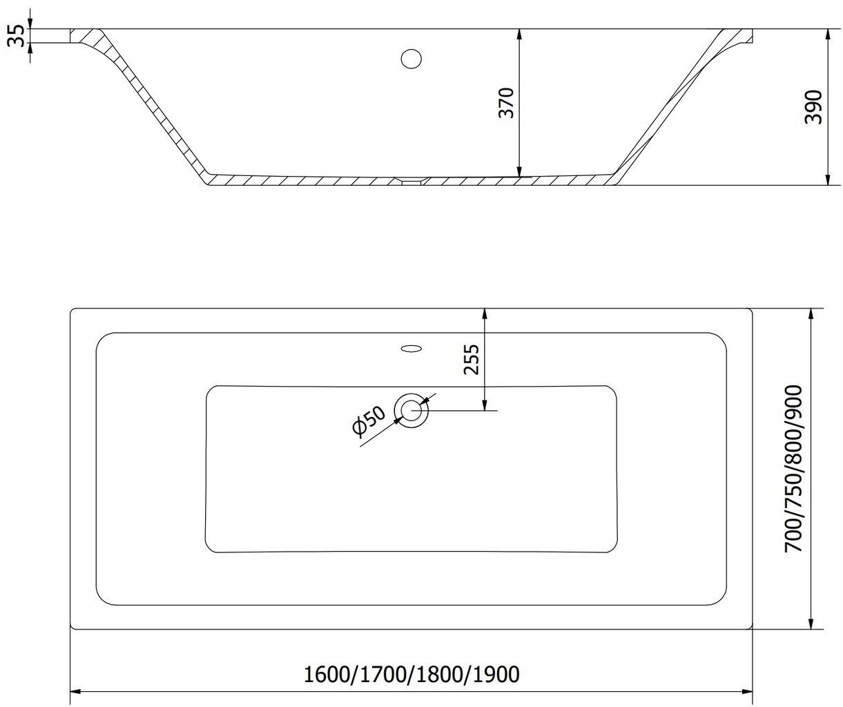 Vann Mexen Cube koos viimistluse ja klaasist seinaga, 180x80 cm + 120 cm (II) hind ja info | Vannid | kaup24.ee