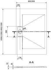 Ristkülikukujuline dušialus Mexen Egon SMC, 140 x 90 cm hind ja info | Dušialused | kaup24.ee