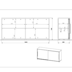 MAILAND 4373-84 MADAL KAPP 2lu VALGE hind ja info | Arvutilauad, kirjutuslauad | kaup24.ee