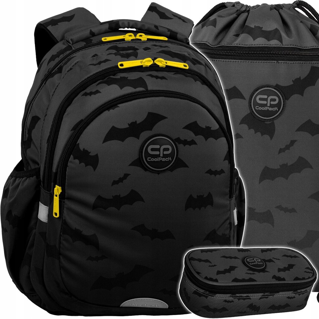 Kooliseljakott CoolPack Jerry Darker/Bats, 3 tk, komplekt цена и информация | Koolikotid, sussikotid | kaup24.ee