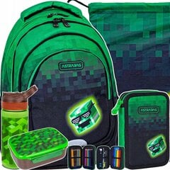 Рюкзак школьный AstraBag Pixel Hero/Pixels, 5 шт., набор цена и информация | Школьные рюкзаки, спортивные сумки | kaup24.ee