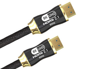 Hdmi 2.1 videokaabel ülikiire 8k 60hz 4k 120hz hq kuldne, 3m hind ja info | Kaablid ja juhtmed | kaup24.ee