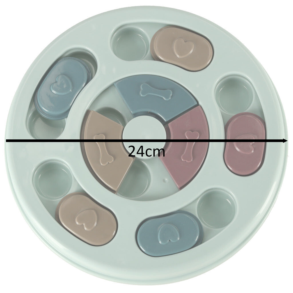 Koera kaussi aeglaselt sööv mänguasi - pusle sinine LuxurePet цена и информация | Toidukausid loomadele | kaup24.ee