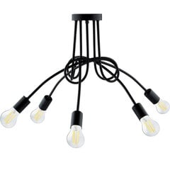 Laevalgusti NODUM SKIRT must LED-le 5x E27 LUMILED hind ja info | Laelambid | kaup24.ee