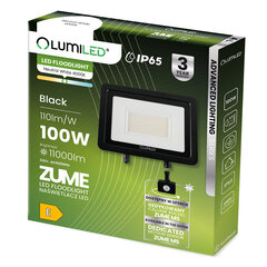 LED-valgusti ZUME 100W 11000lm 4000K IP65 must Advanced Lighting Series LUMILED цена и информация | Потолочные светильники | kaup24.ee