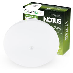 LED Plafond laevalgusti NOTUS 24W ümmargune liikumisandur 38 cm LUMILED цена и информация | Потолочные светильники | kaup24.ee