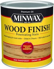 Õliplekk puidule, Minwax, Wood Finish, 236ml, Cherry hind ja info | Krundid, pahtel jne. | kaup24.ee