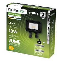 LED-valgusti ZUME 10W 1100lm 4000K IP65 Must Advanced Lighting Series LUMILED seeria LUMILED hind ja info | Aia- ja õuevalgustid | kaup24.ee