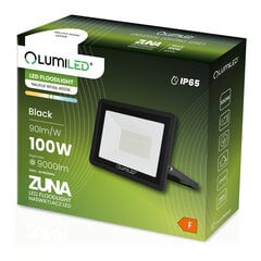 LED-valgusti ZUNA 100W 9000lm 4000K IP65 must LUMILED цена и информация | Уличное освещение | kaup24.ee