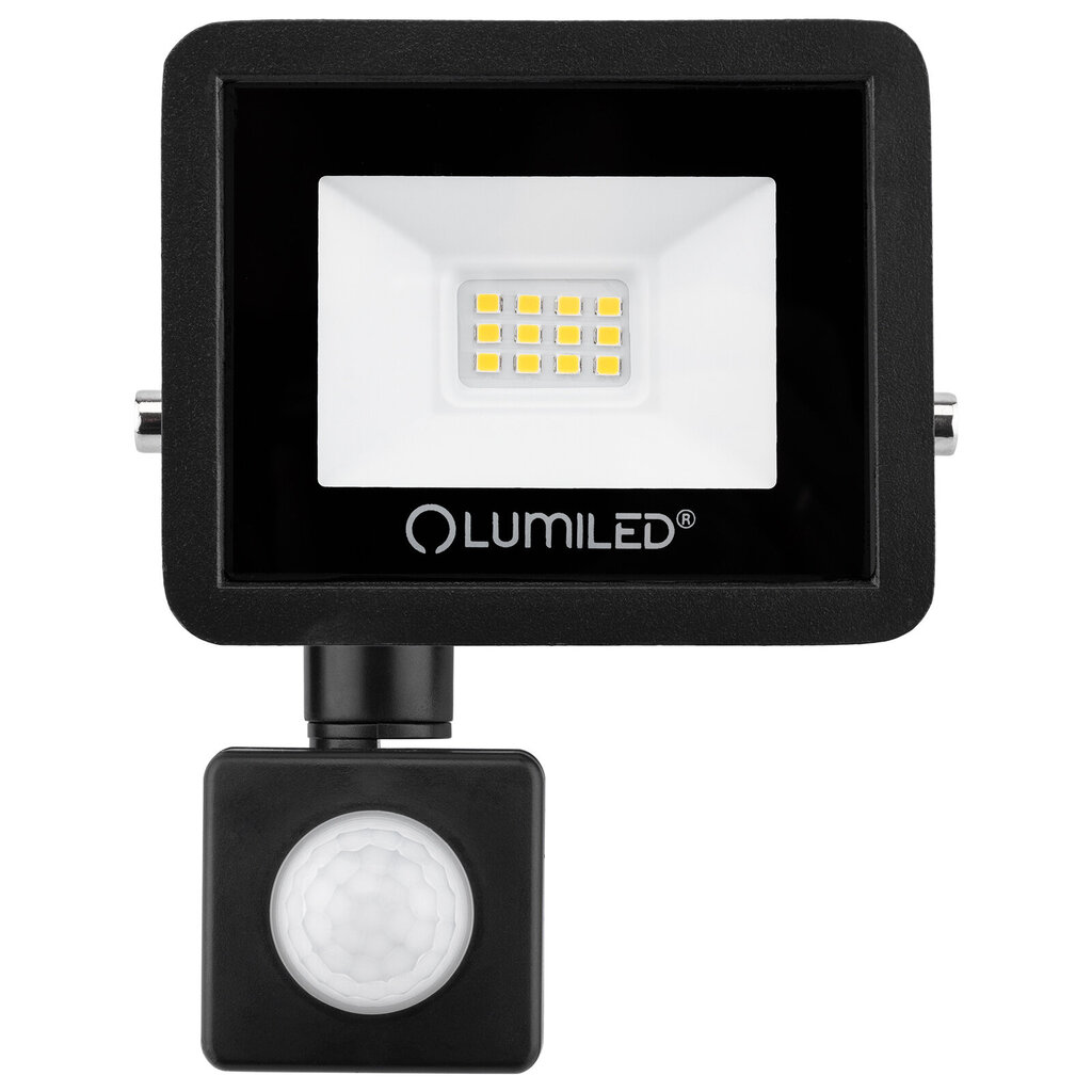 LED-valgusti ZUNA 10W 900lm 4000K IP44 must liikumisandur LUMILED цена и информация | Aia- ja õuevalgustid | kaup24.ee