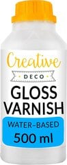 Lakk Final Gloss, 500 ml pudel, Creative Deco, veepõhine läbipaistev lakk puidule, savile. цена и информация | Краска | kaup24.ee