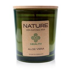 "Qult Senses of Nature - HEALTH" - Aroomiküünlad klaasis puukaanega – „Aloe Vera" hind ja info | Küünlad, küünlajalad | kaup24.ee