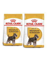 Royal Canin Miniature Schnauzer täiskasvanud kääbusšnautseri koertele, 2x7,5 kg hind ja info | Kuivtoit koertele | kaup24.ee