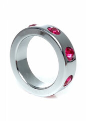 Boss Of Toys Pierścień-Metal Cock Ring with Pink Diamonds Medium цена и информация | Эрекционные кольца, насадки на пенис | kaup24.ee