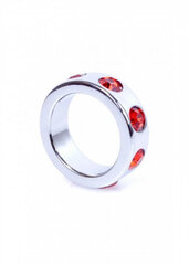 Boss Of Toys Pierścień-Metal Cock Ring with Red Diamonds Small цена и информация | Эрекционные кольца, насадки на пенис | kaup24.ee