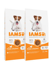 Iams ProActive Health Mature&Senior для пожилых собак с курицей, 2x12 кг цена и информация | Сухой корм для собак | kaup24.ee