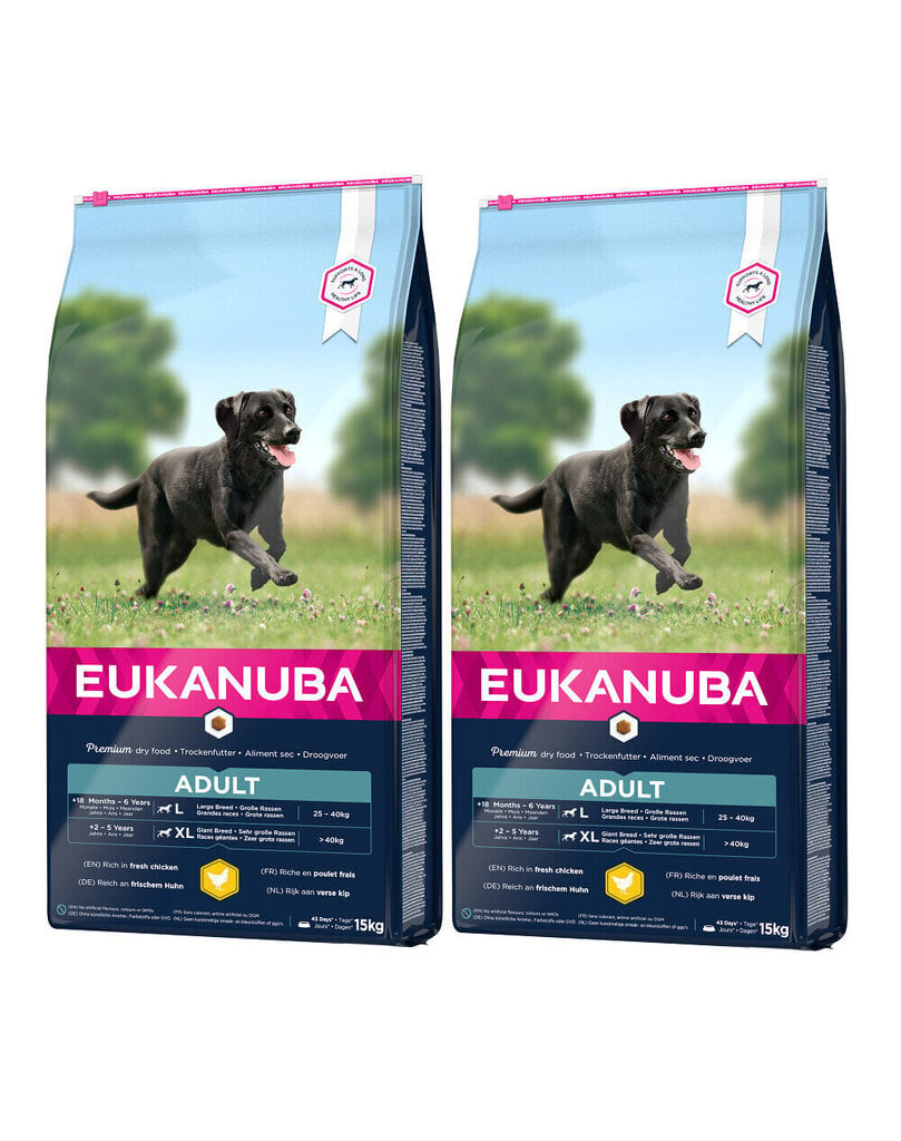 Eukanuba Active Adult Large Breed koos linnulihaga, 30 kg hind ja info | Kuivtoit koertele | kaup24.ee