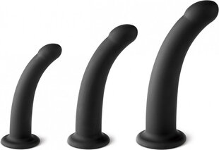 Virgite Dildos Set S/M/L Black for Uiversal Harness цена и информация | Фаллоимитаторы | kaup24.ee