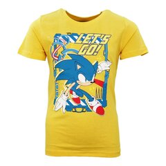 Laste T-särk Sonic the Hedgehog, kollane hind ja info | Poiste särgid | kaup24.ee