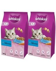 Whiskas Adult с тунцом и овощами, 2х14 кг цена и информация | Сухой корм для кошек | kaup24.ee