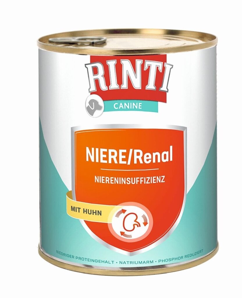 Rinti Canine Niere/Renal koos kanaga, 800 g hind ja info | Kuivtoit koertele | kaup24.ee