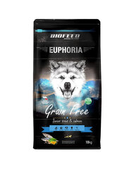 Biofeed Euphoria Gluten Free Junior trout & salmon koos kalaga, 10 kg hind ja info | Kuivtoit koertele | kaup24.ee