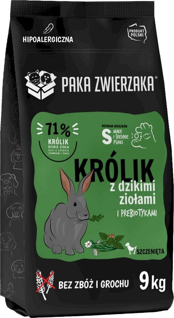 Paka Zwierzaka Seventh Heaven Karma noortele kutsikatele koos küülikulihaga, 9 kg цена и информация | Kuivtoit koertele | kaup24.ee