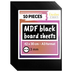 10 x A3 must MDF lehed, puidust paneelid Creative Deco 420 x 300 x 3 mm Puidupaneel, modelleerimine, pürograafia цена и информация | Шуруповерты, дрели | kaup24.ee